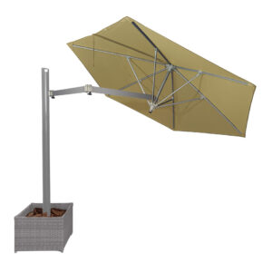 Ombrelone Lateral Suny Sextavado Base Cachepô